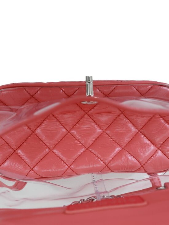 Chanel  Crumpled Crumpled Quilted Calfskin PVC Backpack Pink main image 6